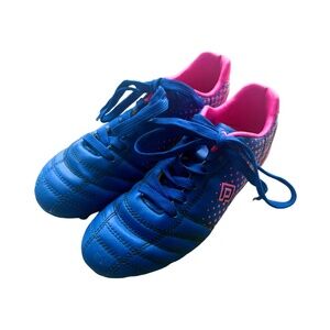 Dream Pairs Girls Soccer Cleats Size 1 Blue Pink Youth Soccer Shoes